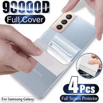 4 pezzi pellicola posteriore pellicola idrogel protezione schermo per Samsung Galaxy S22 S21 S20 S24 S23 Ultra Plus S21 FE Nota 9 8 10 20 Ultra Full