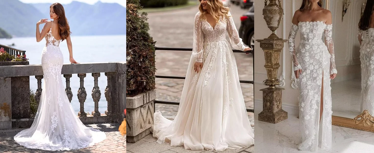 Lange Brautkleider für Damen