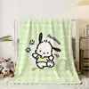 Kawaii Green Pochacco Hairy Blankets for Bed Blanket 150cm X 200cm Home Interior Luxury Bedding Fluffy Plaid Sofa Throw Knee Nap