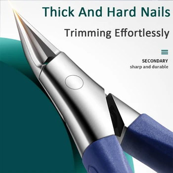 Tagliaunghie angolato Tagliaunghie per unghie incarnite per unghie spesse Tagliaunghie con lama curva inclinata Strumento per alleviare il dolore delle unghie incarnite 1