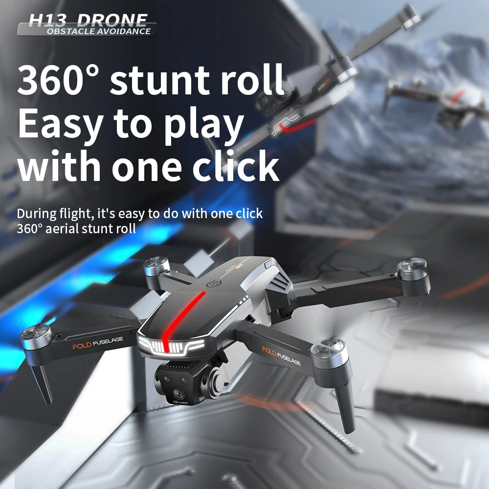 Hd 카메라 장착 브러시리스 RC 쿼드콥터, 광학 흐름, Rc Fpv 드론 사진, 장애물 회피 비행기, 성인 선물, H13