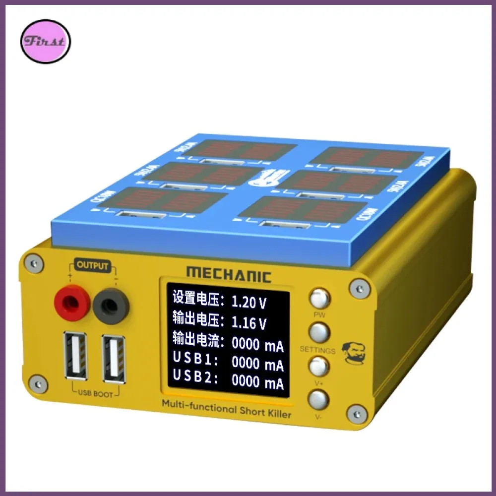 

MECHANIC iShort Max 3 в 1 тестер короткого замыкания/6 портов USB быстрое зарядное устройство/источник питания постоянного тока, одна клавиша загрузки телефона