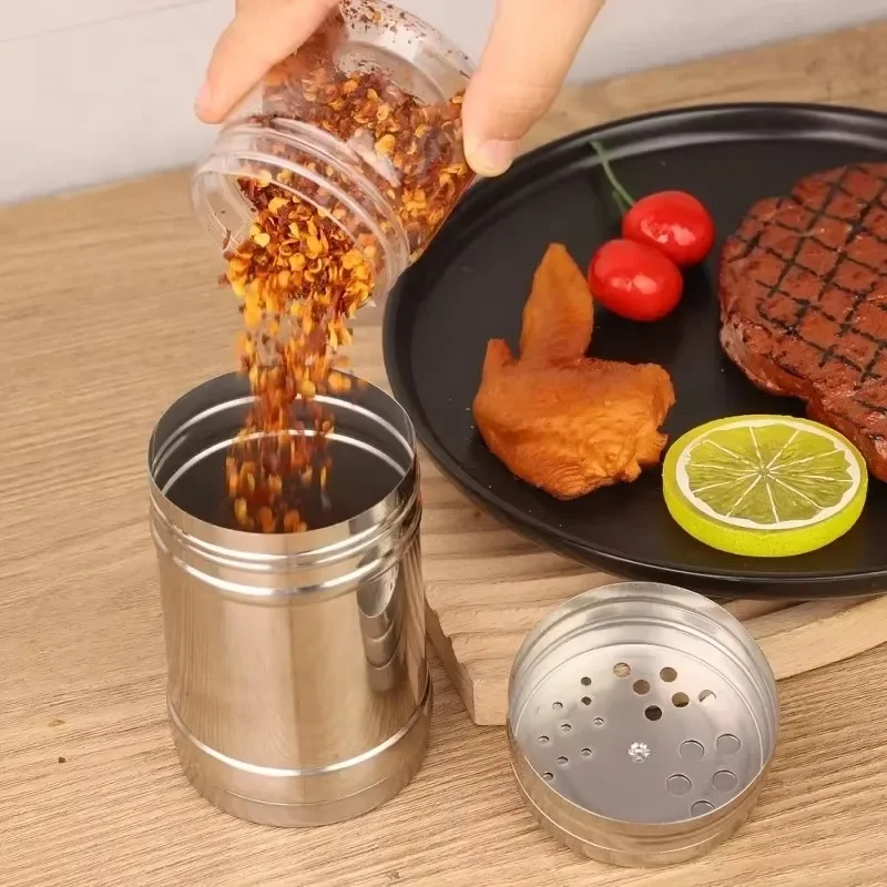 Utensili da cucina spezie in acciaio inossidabile sale zucchero olio pepe pepero