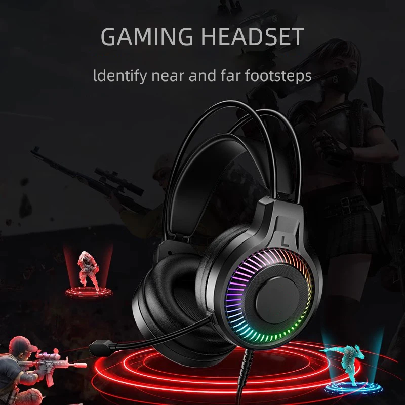 Goldpo G20 Audifonos Gamer RGB USB 7.1 Surround - PC PS4 PS5