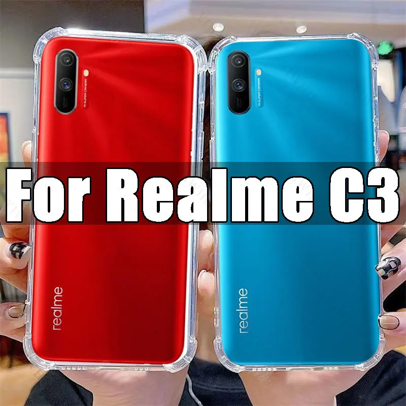 

Прозрачный флип-чехол для Realme C3 из ТПУ, прозрачный чехол для Realme C 3 Realmec3 6,5 дюйма RMX2027, противоударные чехлы с защитой от царапин