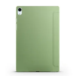 Versatile Multi - Folding Silicone Tablet Cover with Stand - iPad 11th 10th (Mint green)