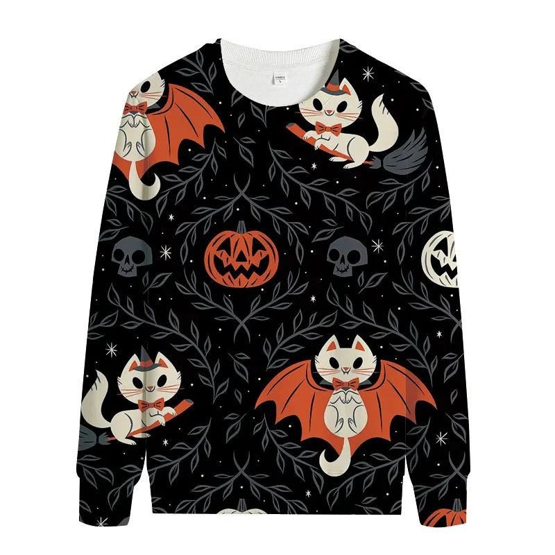 

2023 New Halloween 3D Printed Pullover Casual Sweatshirt Men's Sweater