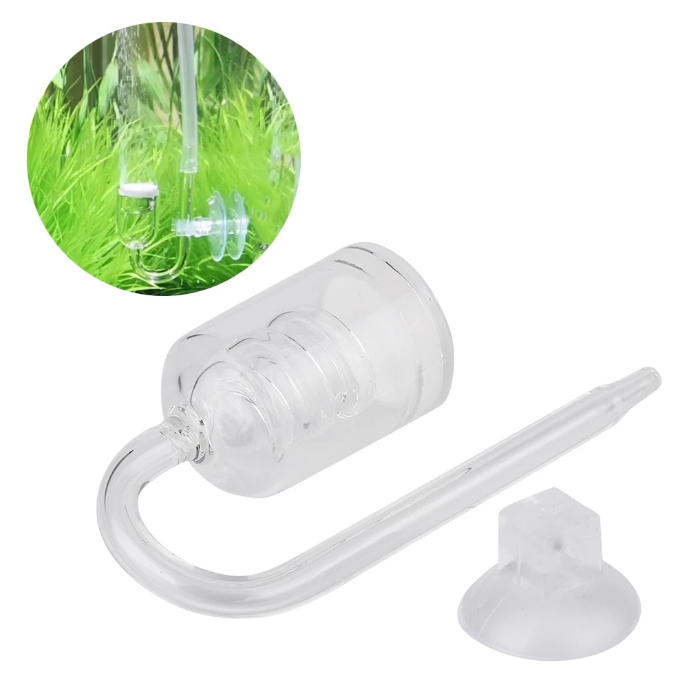 

High Transparent Glass Aquarium Carbon Dioxide Refiner Fish Tank CO2 Screw Dissolver Diffuser Atomizer with Suction Cup