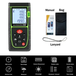 Precision Laser Distance Meter - Advanced Digital Rangefinder and Measuring Tool - 100m (Green No Battery)