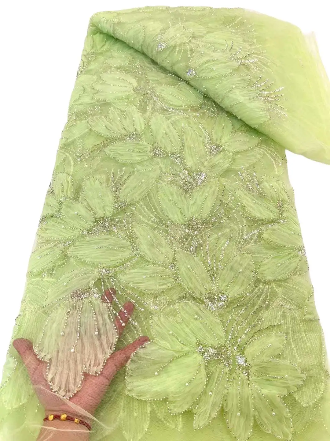 Austria French Tulle Mesh Lace With Stones For Wedding Evening Dress NN2788_R