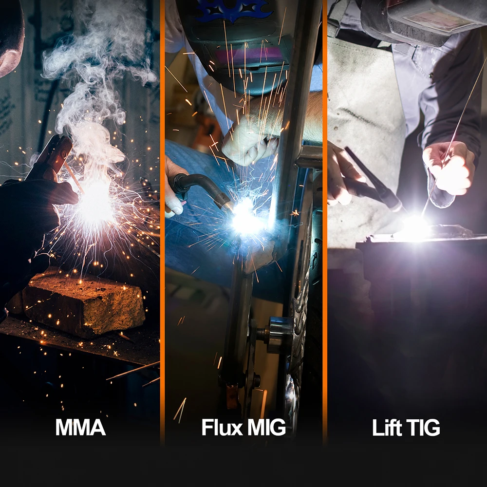 HITBOX MIG-200 3 in 1 Semi-automatic Welding Machine MIG/LIFT TIG/MMA Non Gas Inverter Welder Synergy Tool For Gasless Soldering