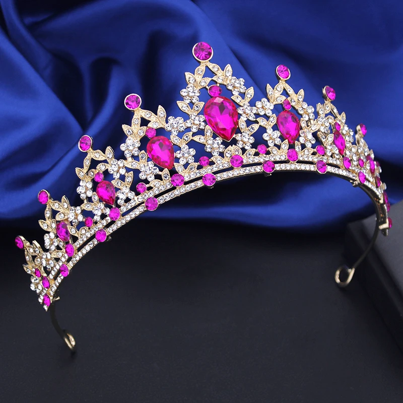 Rhinestone Crystal Small Tiaras Princess Crown for Girls Birthday Dress Accessories Wedding Prom Hair Jewelry Gifts hair accessory jewelry accessories hair headdress bridal headwear hair band crown