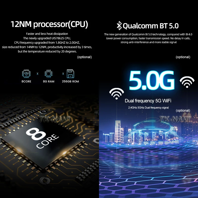 현대 투싼 2004 2005 2006 2007 2008 2009 멀티미디어 스테레오 비디오 플레이어, GPS 내비게이션 카플레이, 안드로이드 13, 자동차 라디오