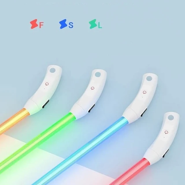 3 Modes Led Light Glowing Loss Prevention Rechargeable LED Dog Collars Glowing Luminous Pet Dog Collar Usb Dog Collar Night 5
