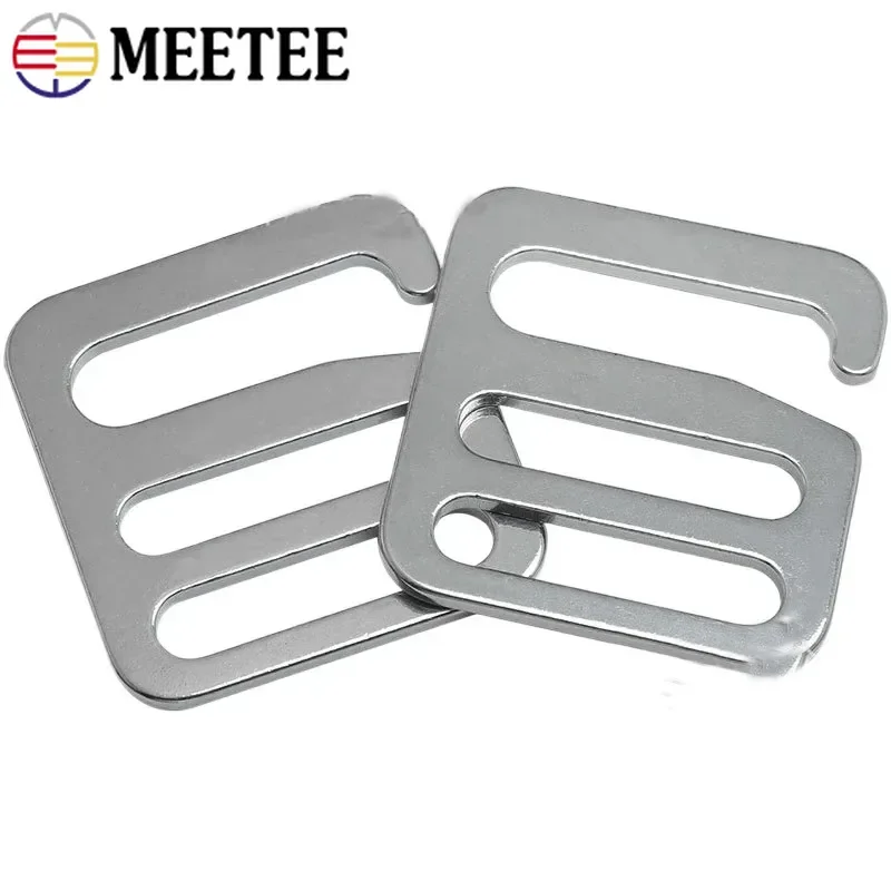 Stainless Steel G Hooks Buckles 3/5/10Pcs 16-31mm Backpack Strap Adjust Clasp Luggage Bag Tri-slider Buckle Hardware Accessory