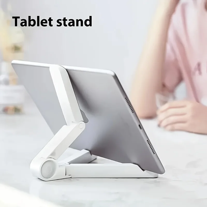 iPad, iPhone, 용 조절 가능한 접이식 태블릿 스탠드 - PE 소재, 미끄럼 방지 스티커 패드, 범용 휴대용 데스크탑 홀더