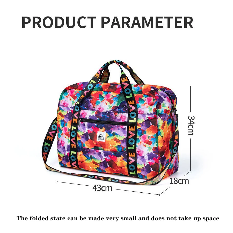 Travel Duffel Bag, Weekender Overnight Carry On Bag for Women, Foldable Travel Duffel Bag ,Gym Luggage