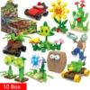 Plants vs. Zombies Battle of the Seabed Sky Model Building Blocks Bricks Kits Set Peashooter Gatling Pea Shooter Figure Toy Gift 6