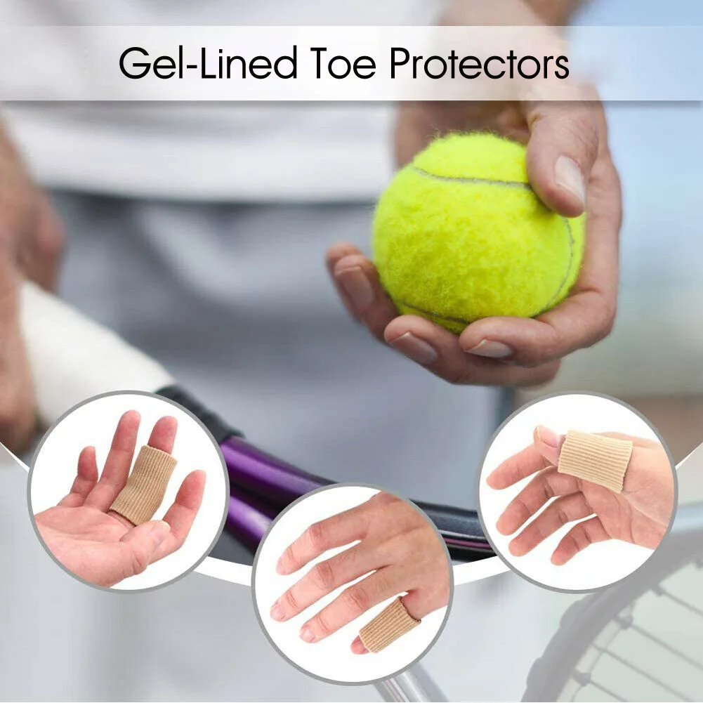 Toe Separator Silicone Toe Cap Foot Toe Guards Toe Protector Bunion Corrector Toe Corrector Silicone Tube Toe Protector Separator Applicator Soft Cushion Pad Cap Bunion Corrector Pain Relief Protection Foot Care Sleeve