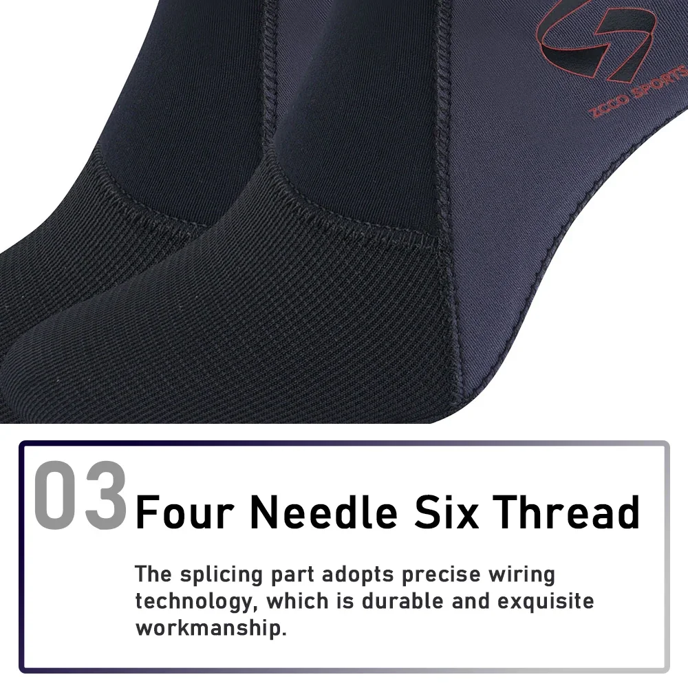 1 Pair of 1.5MM Neoprene Diving Socks Men's Swimming Warm Snorkeling Socks Water Sports Long Non-slip Wearable Beach Socks Women 5
