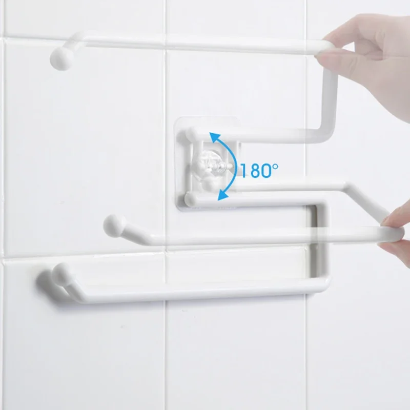 Paper Towel Holder Kitchen Paper Roll Holder Towel Hanger Rack Bar Cabinet Rag Hanging Holder Shelf Toilet Paper Towel Holders