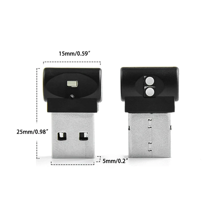 Luce Ambientale USB Aramox A LED - 8 Colori RGB Dinamici Con Regolazione Luminosità - Mini Lampada Per Auto E Computer - 4