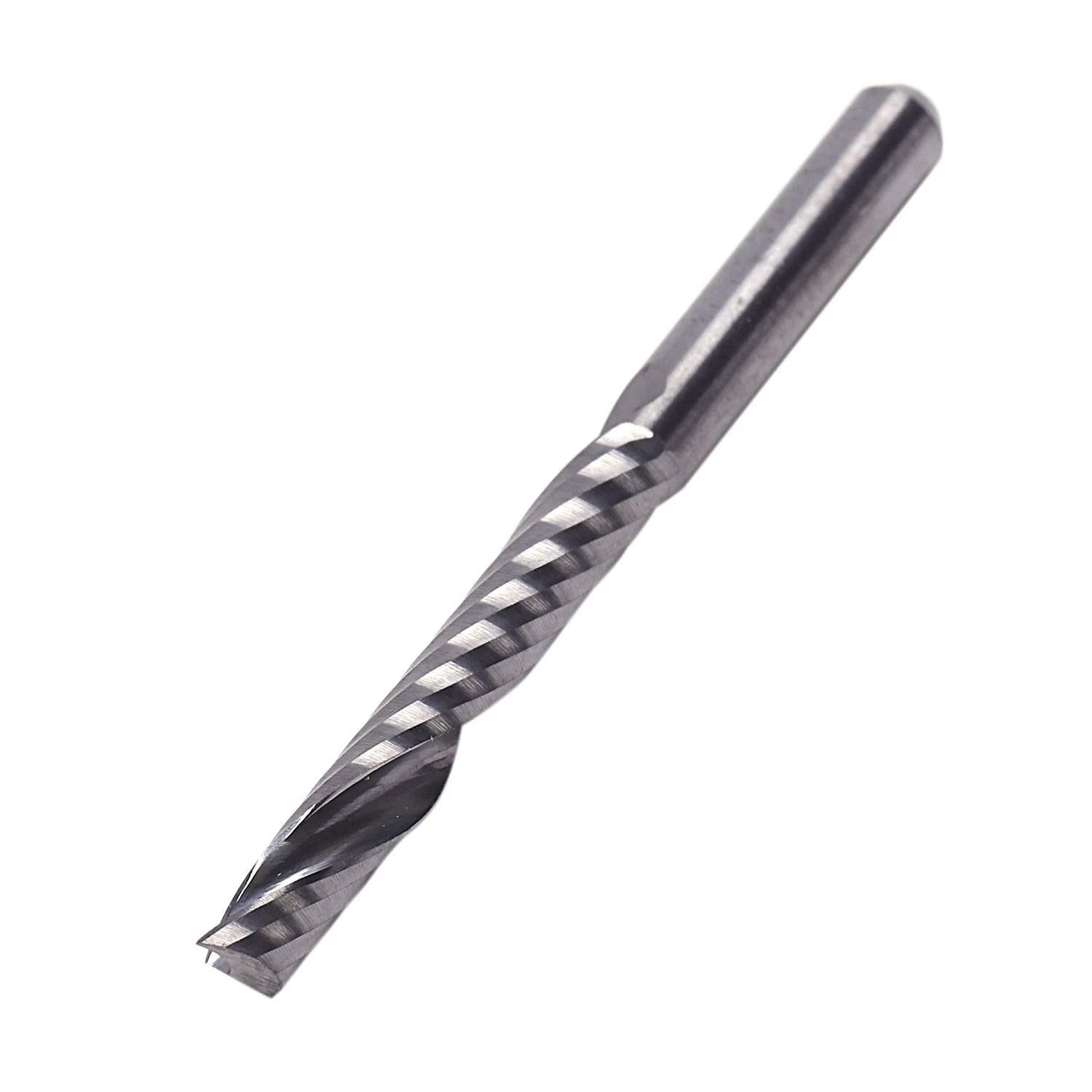 10Pcs Cnc Router Bits 3.175 X 22Mm Single Flute Spiral Carbide Cnc Router Bits Milling Cutter 2