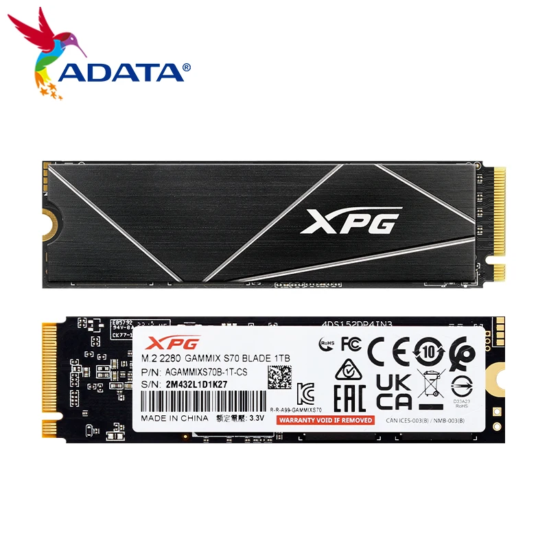 ADATA XPG GAMMIX S70 ̵ SSD PCIe 4x4 NVMe M.2 2280 ָ Ʈ ̺, ũž ƮϿ  ϵ ̺, 512GB, 1TB, 2TB, 4TB