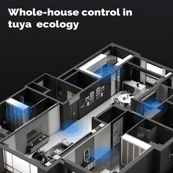 Tuya Smart Home Control Panel Wifi Touch Center Control Panel with Bluetooth Zigbee Gateway Built-in Building Doorbell Intercom 4