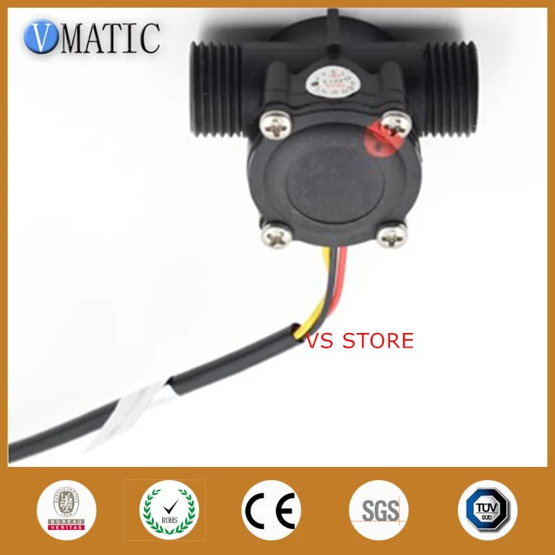 Micro Meter Liquid Hall Effect Magnetic Switch VCA168-4 Water Flow Rate Sensor