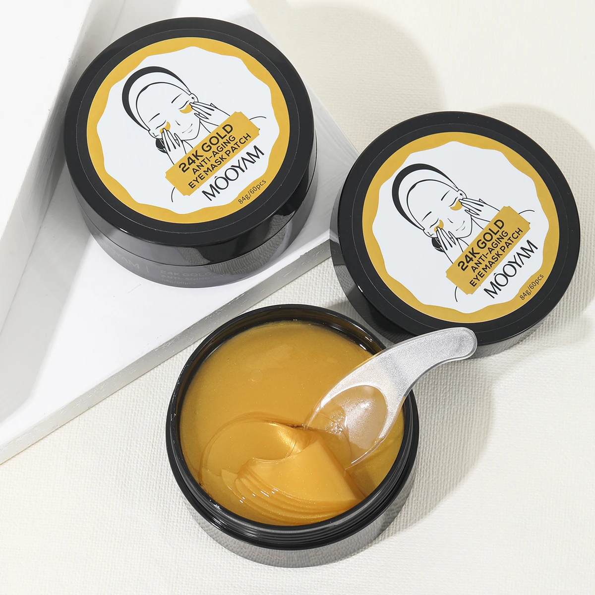 Collagen Eye Mask Eye Mask Patch 60pcs Eye Masks Collagen 24K Gold Under Eye Patches for Puffy Eyes Dark Circles Bags Hyaluronic Acid Moisturiser Eyes Care