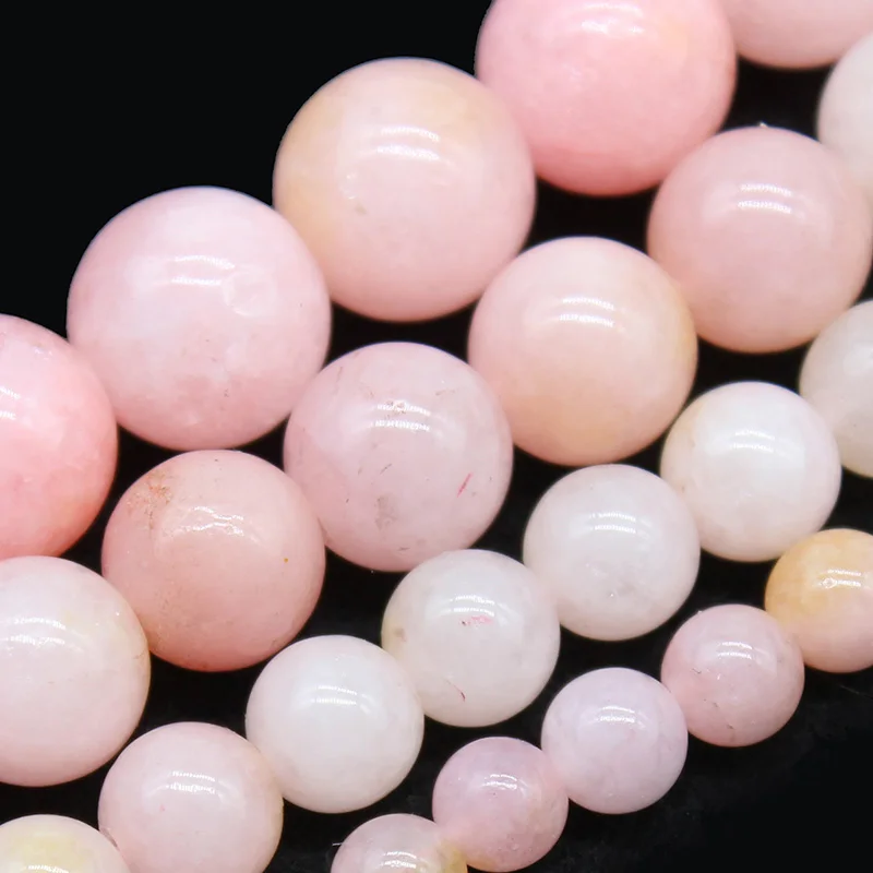 

Natural Stone Pink Opal Jades 6 8 10mm Loose Spacer Beads for Jewelry Making DIY Charms Bracelet Accessories 15'' Wholesale