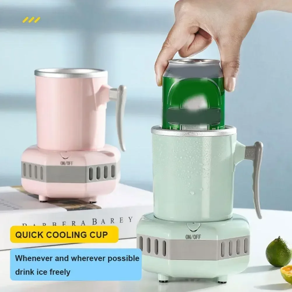 

Drinks Quick Smart 110v/2 Freezing Refrigerator Travel Beverage Electric Beer Holder Coffee Cooler For Mini Cooling Cup Car