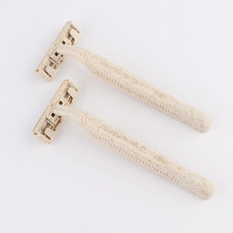 Eco-friendly Disposable Razors with Wheat Straw and Stainless Steel Blades
