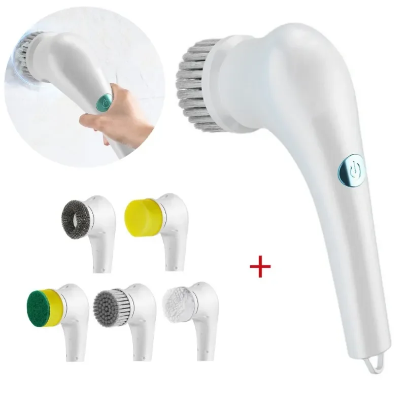 

Electric Handheld Scrubber Bathtub Sink Bathroom Kitchen Tile Clean Brushes Washing Tool Drill Brush Set with