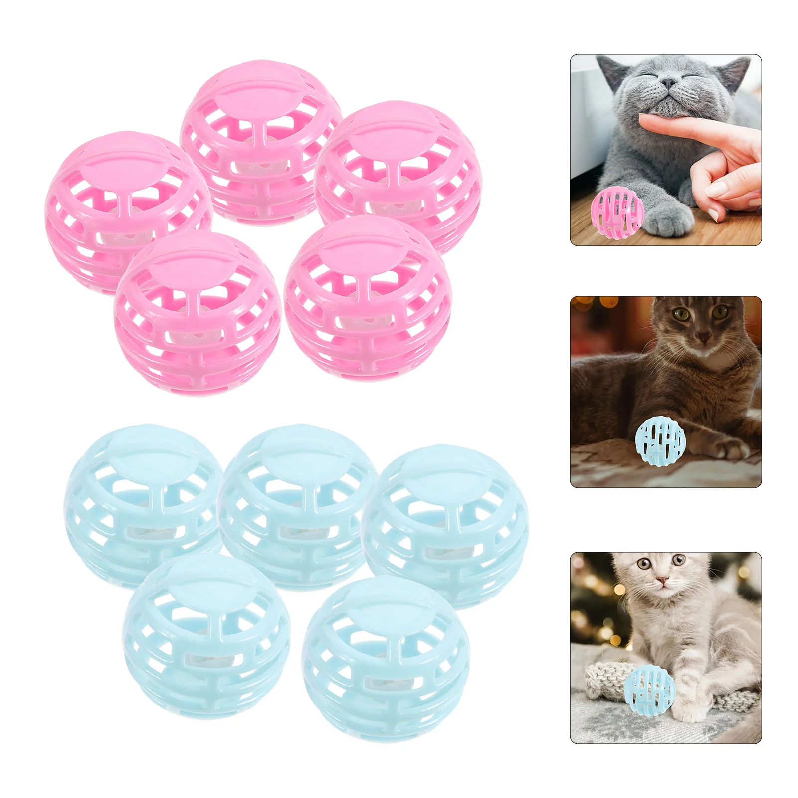 

Cat Toy Balls Bells Plastic Ball Cat Toys Lattice Jingle Balls Chase Rattle Ball Slotted Balls Toys Kitten Pet Chase