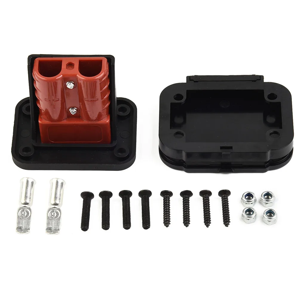 Twin Dual Flush Mount 50 Amp For Anderson Plug Mounting Bracket Caravan Trailer Truck For Anderson Connection Plug Connector 1pc
