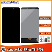 Nuovo LCD da 7.0 pollici per Lenovo Tab3 Plus 7703X TB-7703X Black Lenovo TB-7703 Display LCD Touch Screen Digitizer nero