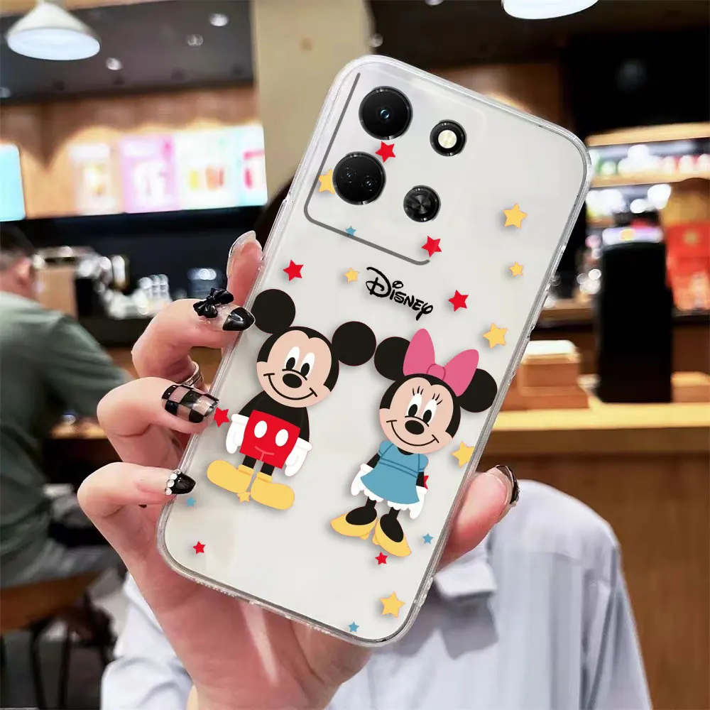thumbnail image 1 of Clear Phone Case For Infinix NOTE 10 11 12 30 30i SMART 5 6 7 ZERO CAMON 19 20 PRO Case Shell Mickey Minnie Mouse Anime Cartoon, 1 of 5