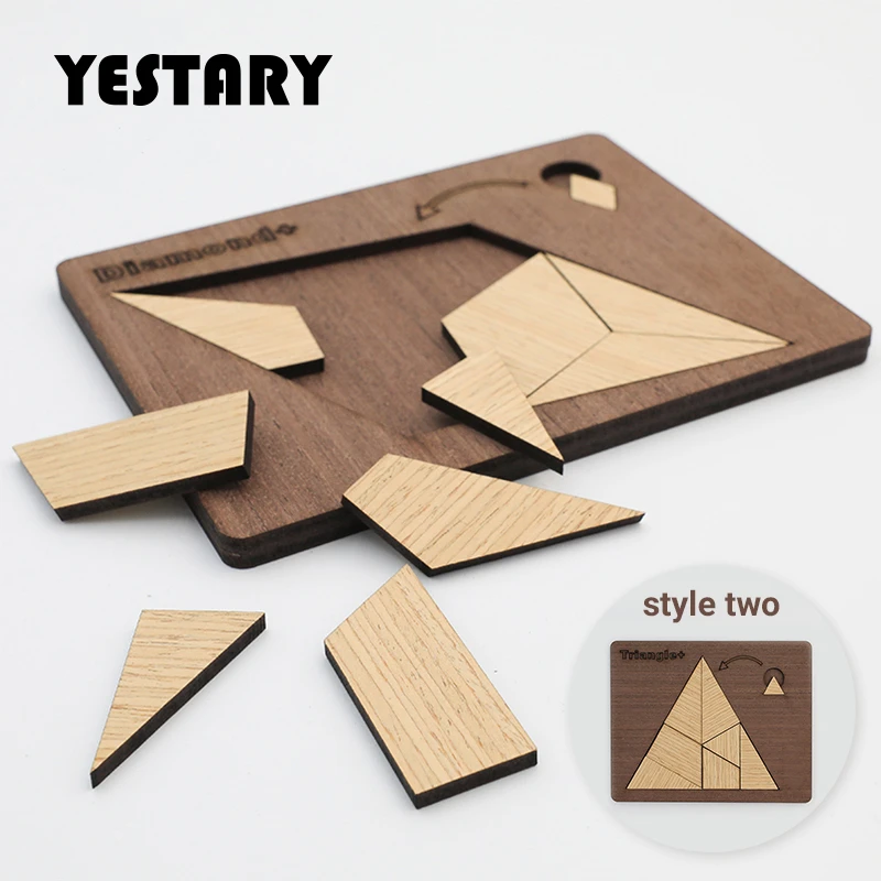YESTARY rompecabezas 3D de madera para adultos, juegos de mesa Tangram