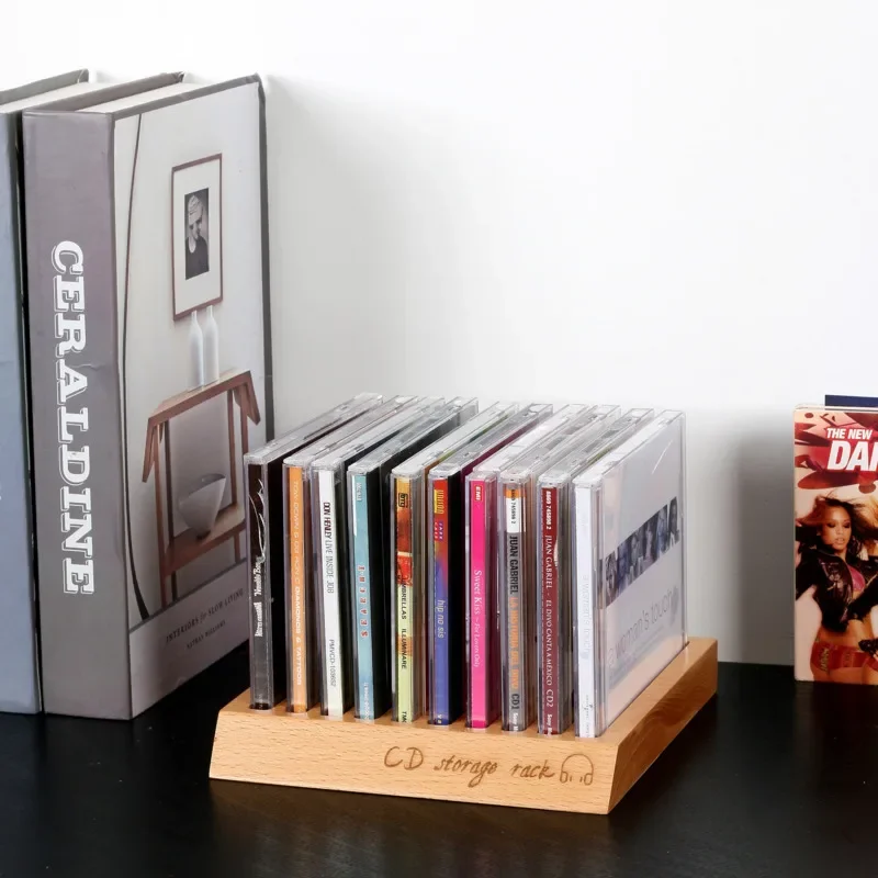 Desktop-CD-Shelf-Solid-Wood-Game-Disc-Storage-Shelves-10-Bit-Cassette ...