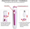 6 In 1 Electric Epilator Hair Shaver Trimmer Painless Cordless Razor For Eyebrow Bikini Leg Underarm Facial Hair Removal Clipper 2