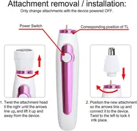 6 In 1 Electric Epilator Hair Shaver Trimmer Painless Cordless Razor For Eyebrow Bikini Leg Underarm Facial Hair Removal Clipper 2