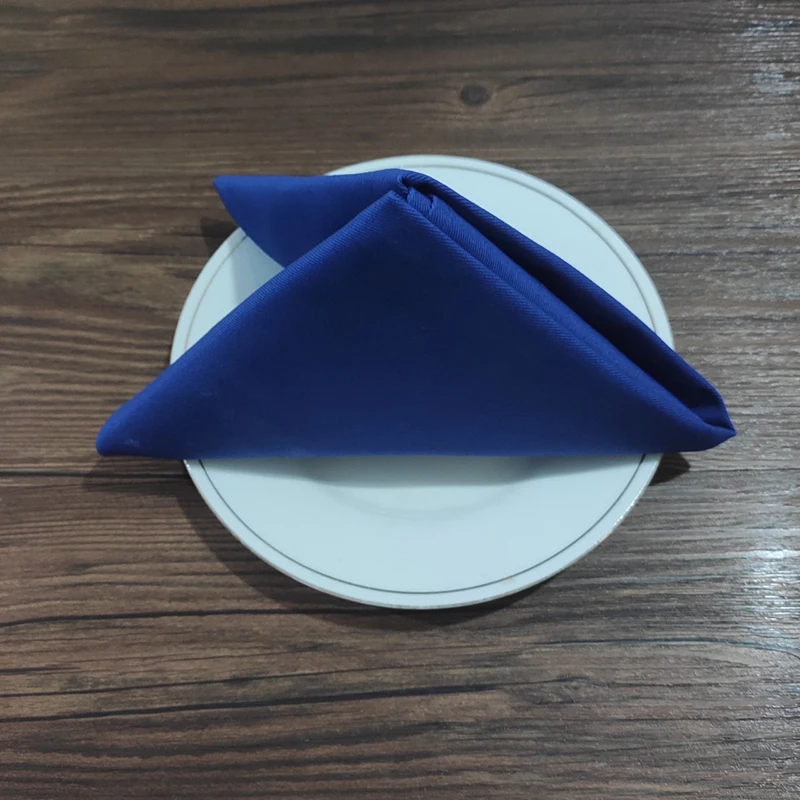 10Pcs/Set Blue Cotton Table Napkins 56x56cm Cloth Napkins Handkerchief Hotel Wedding Party Table Dinner Decoration Napkin