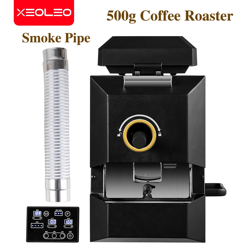 Xeoleo CBR Electric Coffee Bean Roaster 500g Household Coffee Bean Roasting Machine with Smoke Filter Automatic Roasting Machine