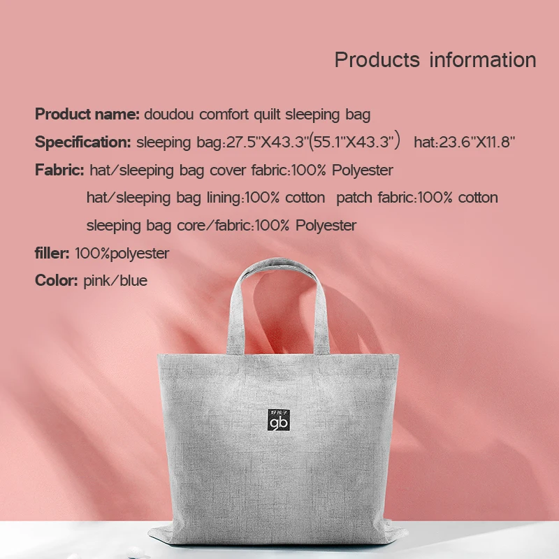 Goodbaby Soft Soothing Bubble Sleeping Bag / Quilt 70*110CM (Pink / Blue )