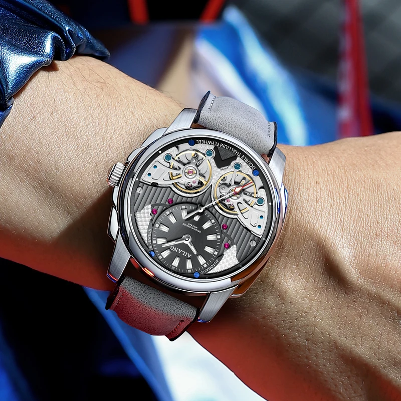 AILANG Original Double Tourbillon Luxury Men's Watches Waterproof Automatic Mechanical Watch Men Fashion Sports Military Style_voghion.com