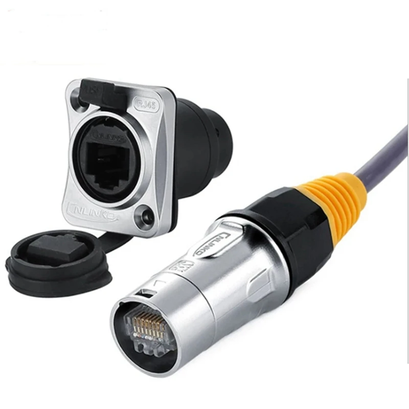 

6X IP67 Network RJ45 Waterproof Connectors / Ethernet RJ45 Waterproof Plug + Waterproof Socket For Outdoor Ethernet