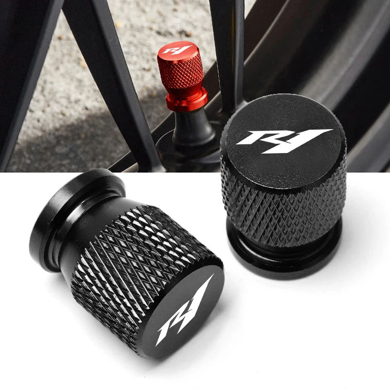 

For YAMAHA R1 YZF-R1 YZFR1 YZF R1M 2 Pcs Motorcycle Tire Valve Air Port Stem Cover Caps CNC Aluminum Accessories