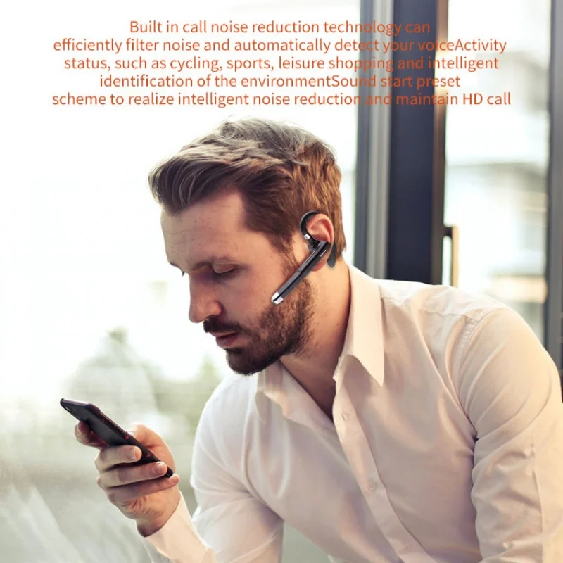 Bluetooth Wireless Headphones Noise-Cancelling Business Driving